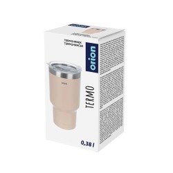 Nerezový termohrnček na kávu a čaj béžový 380 ml