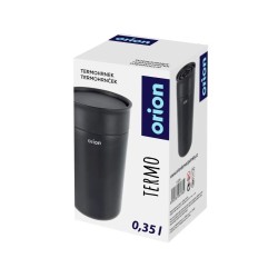 Nerezový termohrnček na kávu a čaj čierny 350 ml