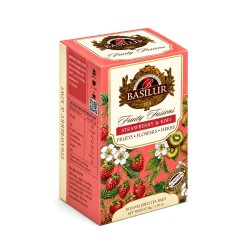 BASILUR Fruit Infusions Without Hibiscus Strawberry & Kiwi 20x1,8 g