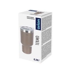 Nerezový termohrnček na kávu a čaj hnedý 380 ml