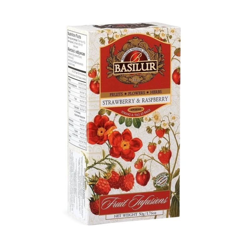 BASILUR Fruit Strawberry & Raspberry 25x2 g