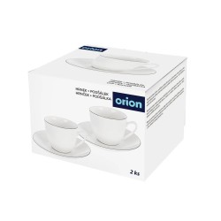 Porcelánové šálky na cappuccino s podšálkou (Sada 2 ks, 210 ml)