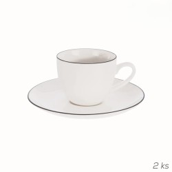 Porcelánové šálky na espresso s podšálkou (Sada 2 ks, 100 ml)