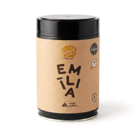 Zlaté zrnko Emília mletá káva v plechovke 250 g