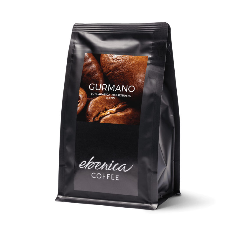 Ebenica Gurmano zrnková káva 220 g