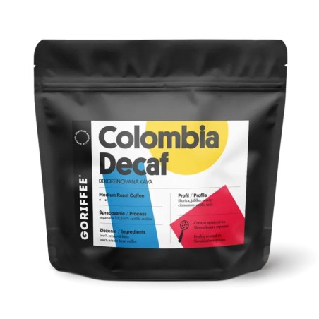 Goriffee Colombia Popayan Decaf zrnková káva 250 g
