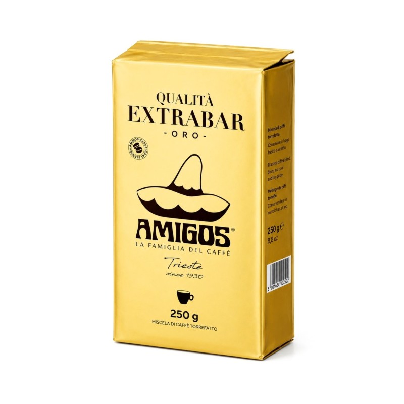 Amigos Caffé Trieste Qualitá Extra Bar Oro mletá káva 250 g