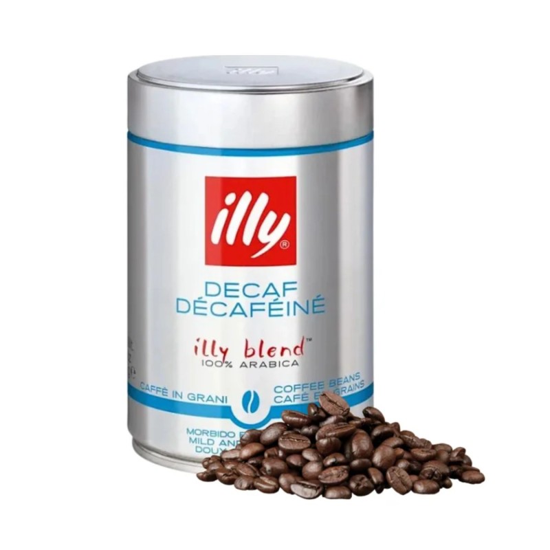 Illy Espresso Decaf bezkofeínová zrnková káva 250 g