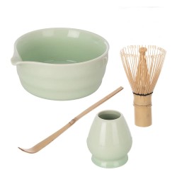 Keramický Matcha set s bambusovou metličkou na čaj
