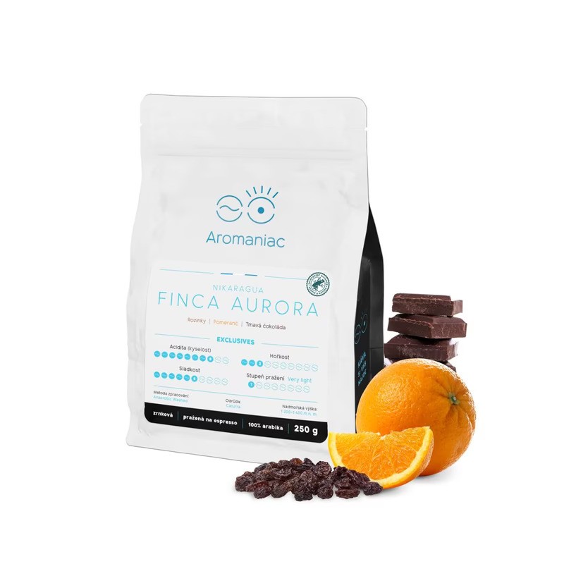 Aromaniac Nikaragua Finca Aurora zrnková káva 250 g