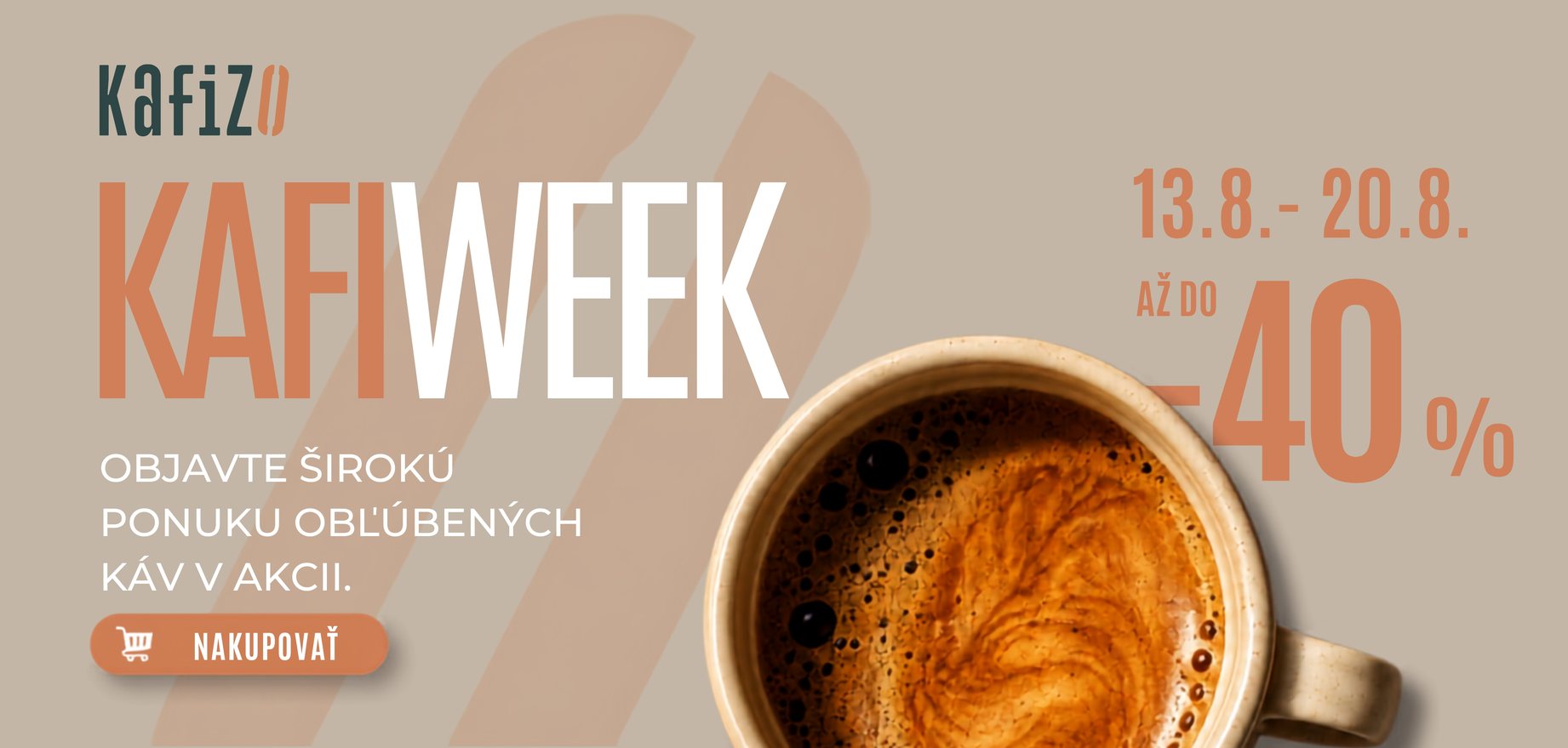 KAFIWEEK — zľavy až do −40 %